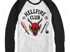 T-shirt Stranger Things (Long Sleeve Baseball) - Hellfire Club Crest - L’emporio dell’avventuriero