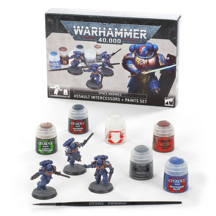 Warhammer 40.000 - Space Marines: Set Intercessors d'Assalto + Colori - L’emporio dell’avventuriero